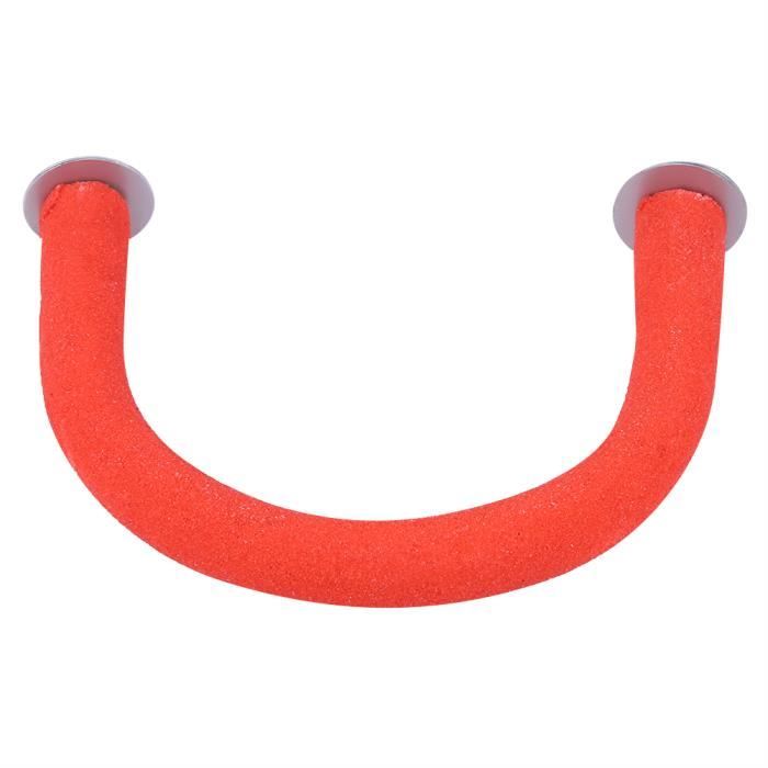 Meilleurs prix pour SURENHAP perroquet jouet Perroquet animal de compagnie oiseau à rugueuse en bois perchoir support cage jouet animalerie Rouge