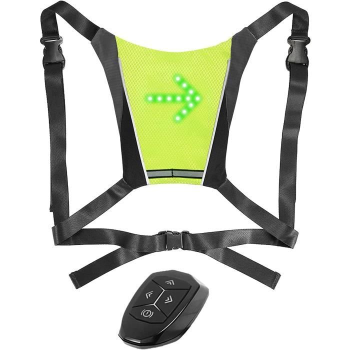 Sac à Dos LED Sécurité 18L USB Rechargeable - 4 Modes Signalisation - Réfléchissant - Pour Vélo, Course, Marche - Avec Télécommande