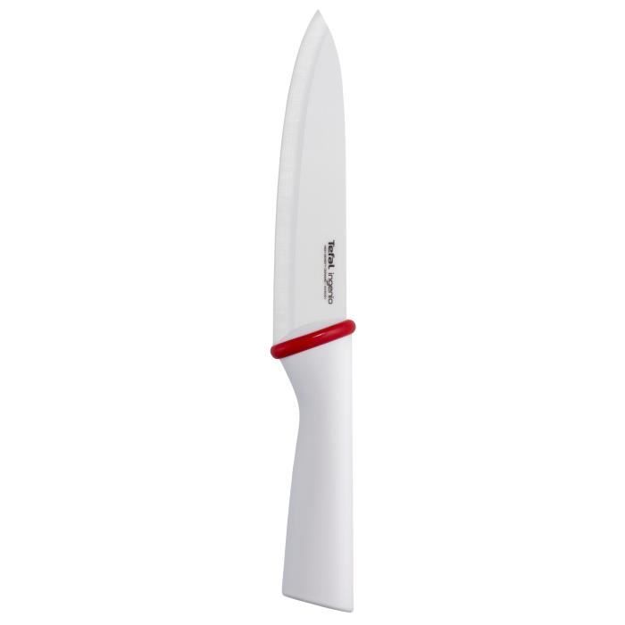 Tefal K15302, Couteau de chef, 1,6 cm, Céramique, Blanc, Blanc
