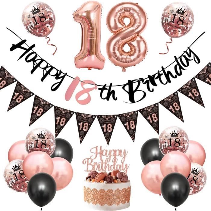 Ballon 18E Anniversaire Garçon Fille 18 Ans Décoration D'Anniversaire
