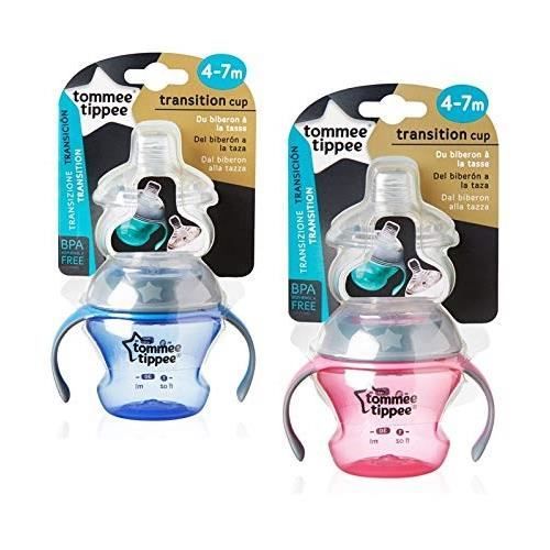 TOMMEE TIPPEE Tasse de Transition coloris aléatoires bleu et rose