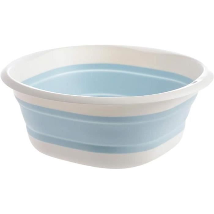 Lot De 4 Bassines Rondes Empilables 5 Quarts (11,6 Pouces) - Plastique Léger Pour Camping, Lavage