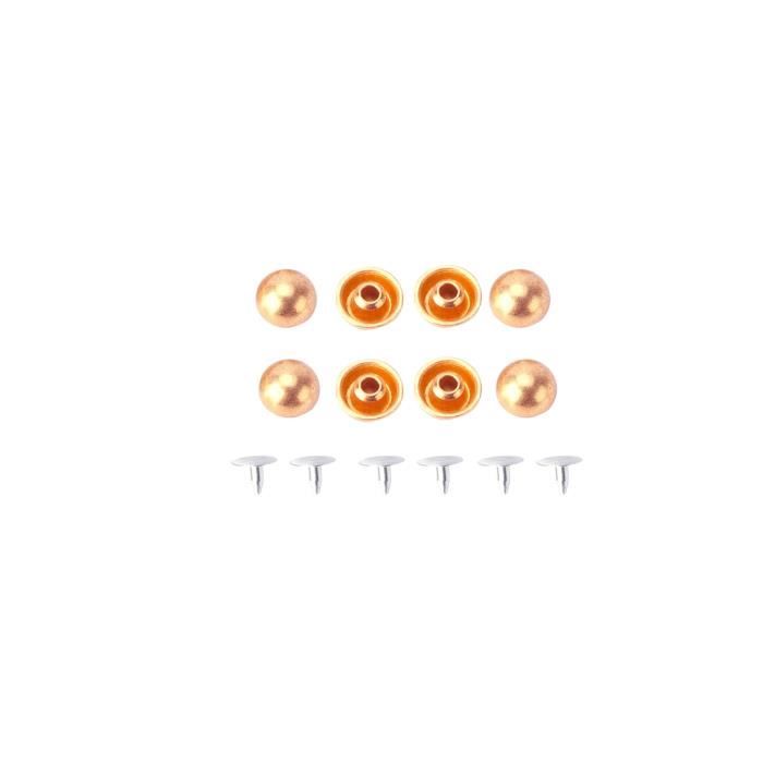 200 Pieds Métal Pour Sacs - Rivets Cuir Artisanat - Cône Champignon 4 Couleurs - DIY Maroquinerie