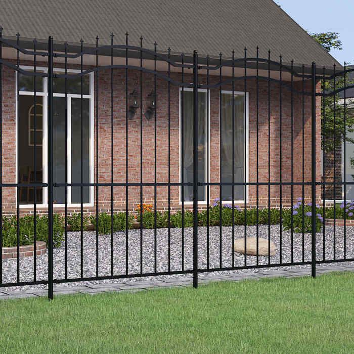 vidaXL Clôture de jardin avec sommet de lance 222 cm - vue 2