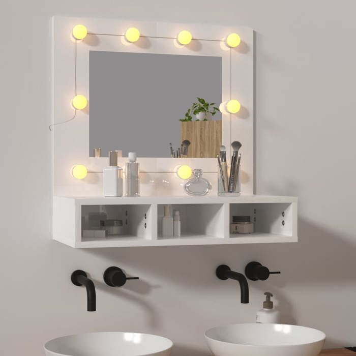VidaXL Armoire à Miroir avec LED Armoire Murale Armoire de Salle de ...