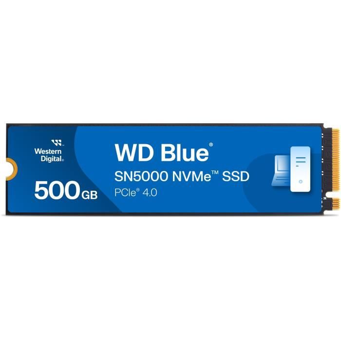 WESTERN DIGITAL - WDS500G4B0E - Disque dur SSD Interne - 500 Go - WD Blue® - SN5000 - NVMe