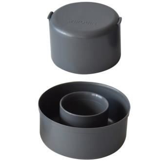 Godet et cloche pour bonde de douche extra-plate Wirquin 30719156, gris
