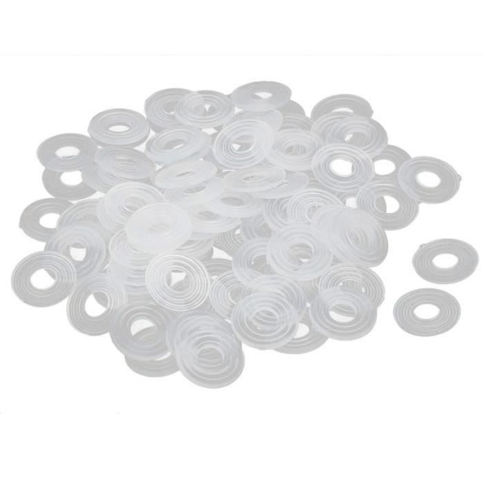 Rondelle Nylon Plat Joint Étanchéité Pour M20 Vis Boulon 30Mm Od 1Mm Épais Transparent 100Pcs