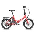 Vélo électrique FAFREES F20-LIGHT 250W Vélo Pliant 25 km/h 36V 14,5Ah 7 Vitesses Rouge avec Cadeau Pompe-1