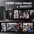 NBD Appareil Photo numérique 4K 48MP Appareil Photo Compact, Vlogging Caméscope à écran Ultra-Clair de 3,0 Pouces avec Objectif-1
