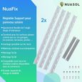 NuaSol Support pour panneau solaire jusqu'à 72 cm - Toit plat PV - Réglable de 0 à 90 ° - Lot de 4 - Aluminium - Matériel de-1