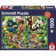 Puzzle 1500 pièces - SCHMIDT - La diversité du monde animal - Adulte-1