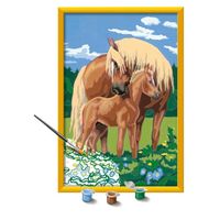 Ravensburger – Kit Peinture Par Numéros CreArt Kids 13x18 Cm – Jument Et Poulain – Dès 7 Ans – 25745