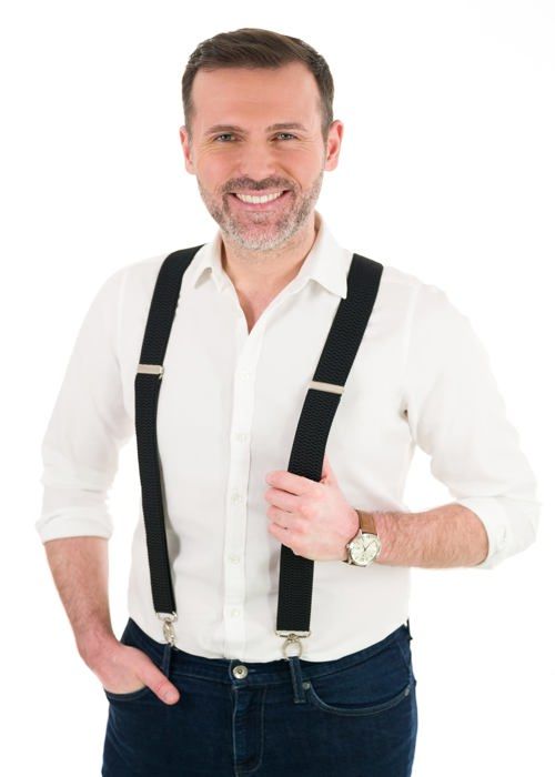 Olata Bretelles Y Extra-Larges 5 Cm Six Pinces Résistantes Pour Hommes - Fabriquées UE