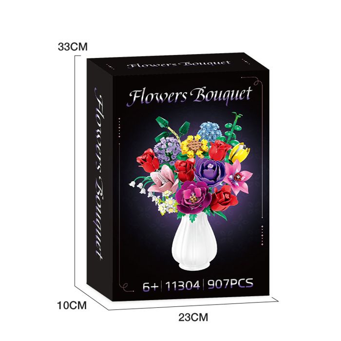 COZY - Sets de jeux de construction - Kit Fleurs 12 bouquets tulipes, roses artificielles, déco enfants/adultes, anniversaires - Jeux - Jouets