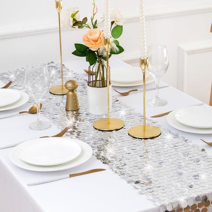 Décoration de tables pour un mariage Bling Bling ou scintillant