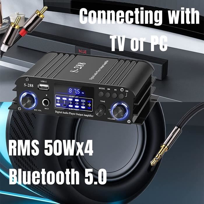 WEIMAI - Amplificateur audio HIFI Bluetooth 5.0 - Ampli - Rue du Commerce