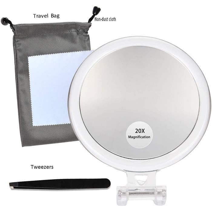 Miroir Maquillage Lumineux B Beauty Planet - Double Face 30X/1X Rechargeable
