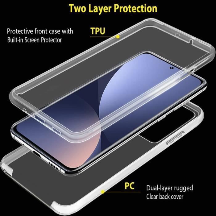 Coque Intégrale pour Xiaomi Redmi Note 12 Pro+ (Note 12 Pro Plus) -  Protection 360° Transparent