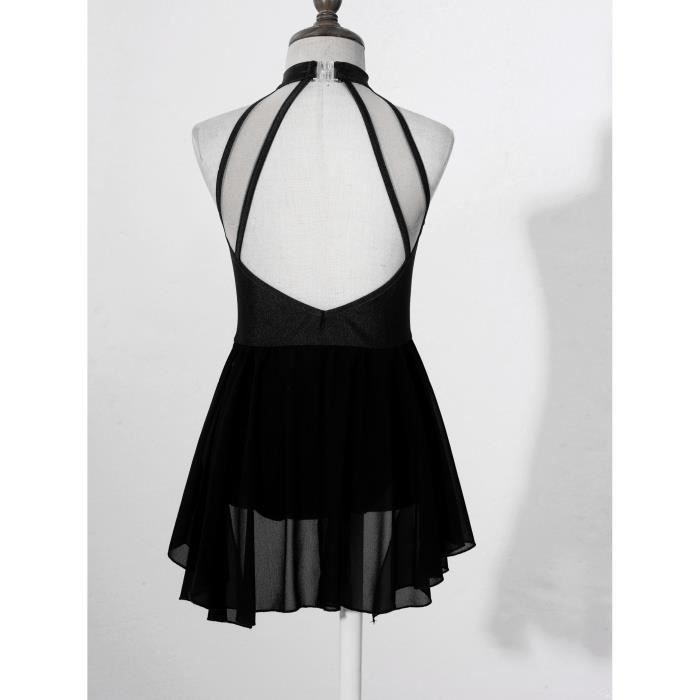 Robe De Danse Fille Strass Métallique - Patinage Artistique, Danse Lyrique, Taille 6 à 16 Ans