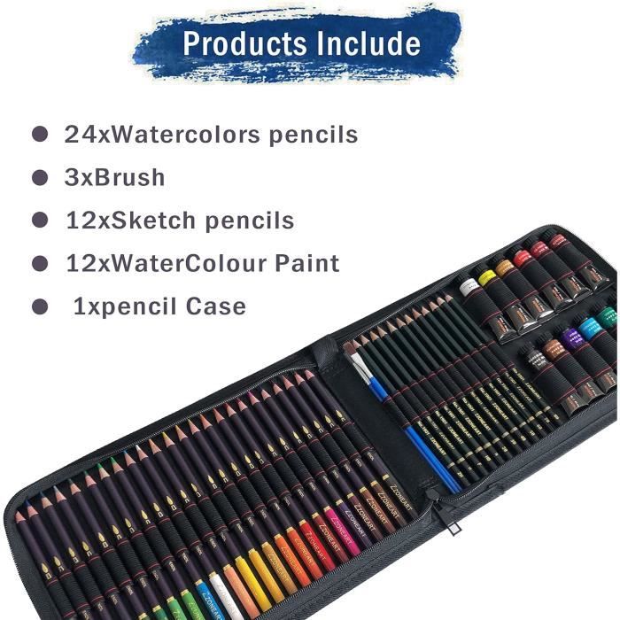 Derwent Tinted Charcoal - Palette De Peinture Aquarelle De Voyage, 12 Couleurs, Faciles à