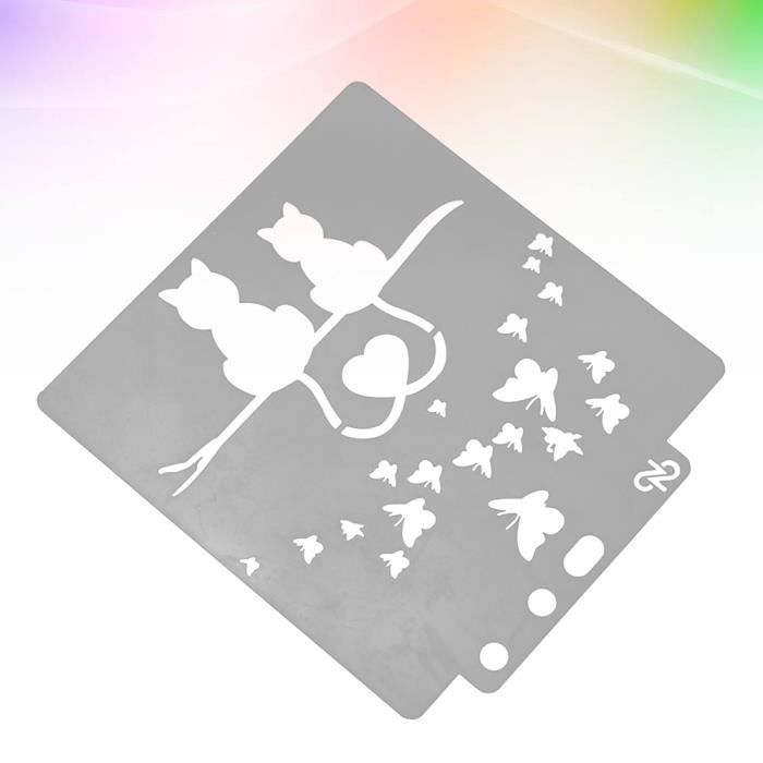 Pochoirs Numériques Réutilisables - 10 Pièces, 10 Cm, Plastique PET | Pour Art, Cakes Et Décorations