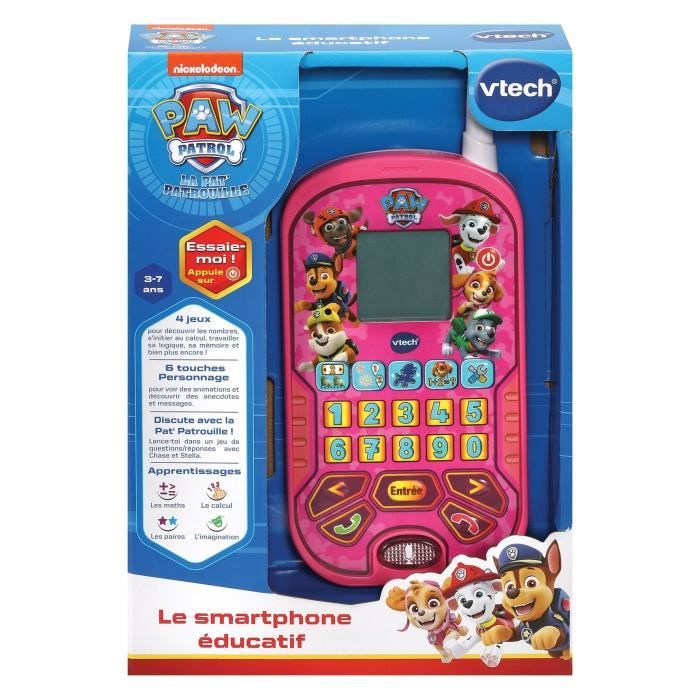 VTech - Pat Patrouille Le Film - Le Smartphone Éducatif Rose, appareil photo pat VTech - Pat Patrouille Le Film - Le Smartphone Éducatif Rose, appareil photo pat
