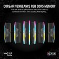 RAM - CORSAIR Vengeance RGB DDR5 - 32GB 2x16GB DIMM - 5200MHz - Unbuffered, 40-40-40-77, XMP 3.0, Black Heatspreader, RGB LED, 1.25V-2