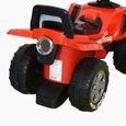 Porteur quad rouge pour enfant de 1 à 3 ans - GOOD YEAR - Grandes roues et siège incliné-2