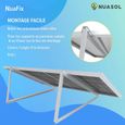 NuaSol Support pour panneau solaire jusqu'à 72 cm - Toit plat PV - Réglable de 0 à 90 ° - Lot de 4 - Aluminium - Matériel de-2