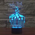 3D Nuit girafe LED Lampes Art Déco Lampe la couleur changeant lumières LED, Décoration Décoration Maison Enfants Meilleu HF115119-2