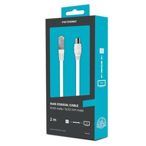 Cavo Coassiale QuickFix Patch F 20 Cm | Con Spine A Gomito Per Antenna TV E Satellitare | Schermatura Alta Qualità