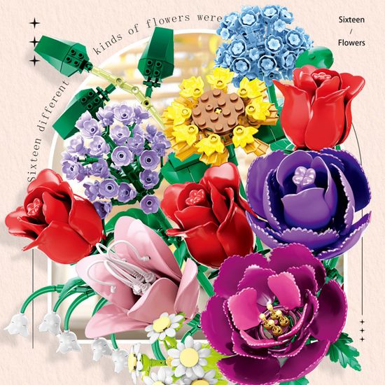 Jeu De Construction Bouquet De Fleurs En Boîte – DIY Déco Adultes Et Enfants