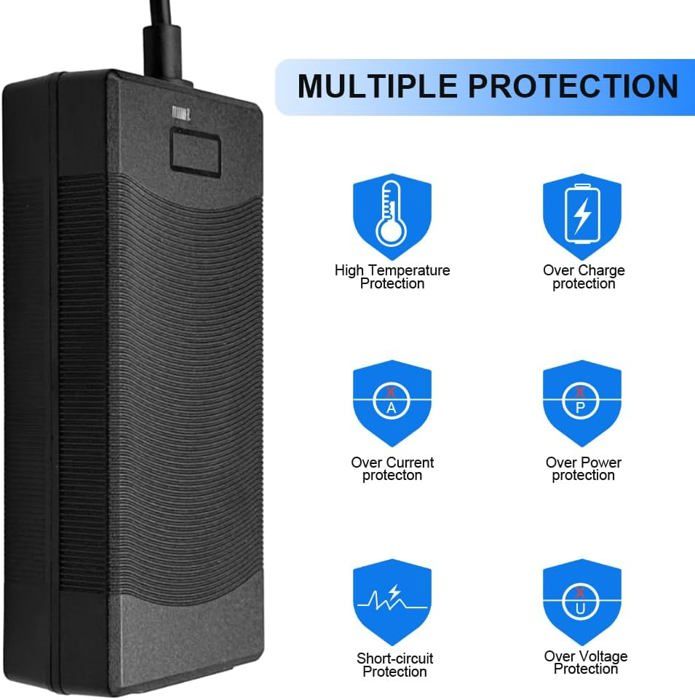 Chargeur Rapide 84W Scooter Chargeur Rapide 42V 2A Pour Trottinette électrique Xiaomi, Ninebot - Universel 18-42V, Prise 8mm, 84W - Pour M365, Pro, ES, F, G30, Etc. Compatible M365 Pro G30 Es2