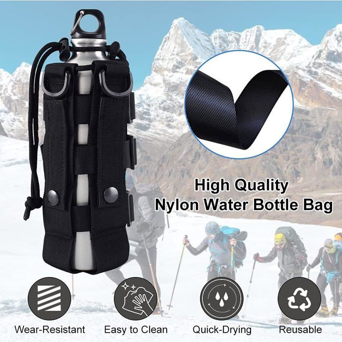 Sac Pour Bouteille D'eau - Pochette Réglable En Polyester Imperméable - 15 X 6 X 23 Cm - Pour Randonnée, Vélo Et Camping
