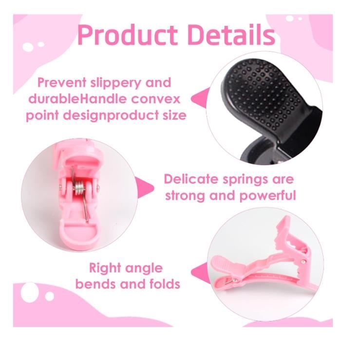 6Pcs Pince Crocodile Cheveux, Pince Cheveux Antidérapante Sans Trace, Pinces Cheveux Femme Pour Sectionnement Coupe, Pince À [H638] - Au Quotidien