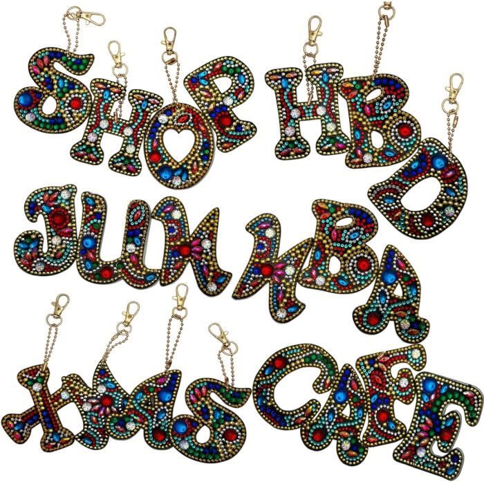 A-Z 26 Lettres De Peinture Diamant Porte-clés 5D DIY Diamond