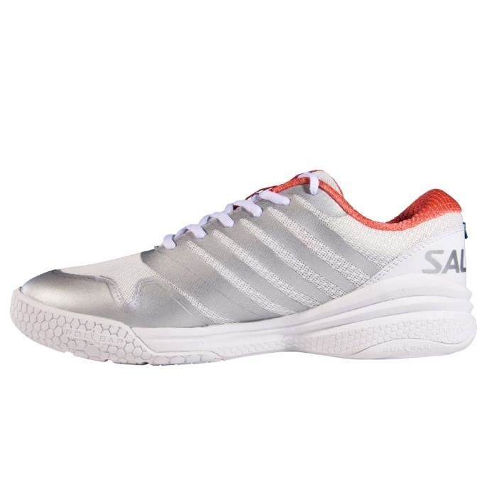 Chaussures De Badminton Salming Kobra - Taille US 10 Femme (EU 27) - Turquoise/rose - Occasion Très Bon état