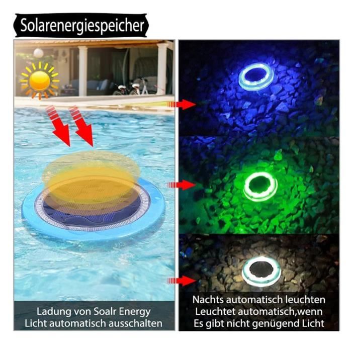 White Light Lumière solaire flottante pour piscine lampe de piscine — free download