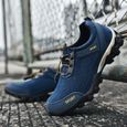 Chaussures Randonnée Homme Imperméable Maintien Confort Respirant -Bleu-3