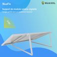 NuaSol Support Pour Panneau Solaire Jusqu'à 105 Cm - Toit Plat PV Reglable De 0 A 90 Lot De 4 Aluminium Materiel De Montage 73232110