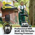Jaune Électronique anti-bruit oreillettes casques protecteurs auditifs oreillettes radios AM/FM numériques stéréo protection M50048-3