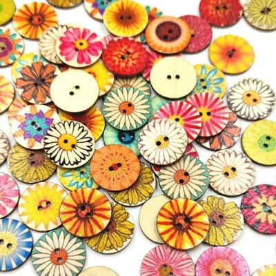 Boutons Anciens Jaune Orange Volants - Mercerie Vintage - Lot De 1 à 10 Pièces