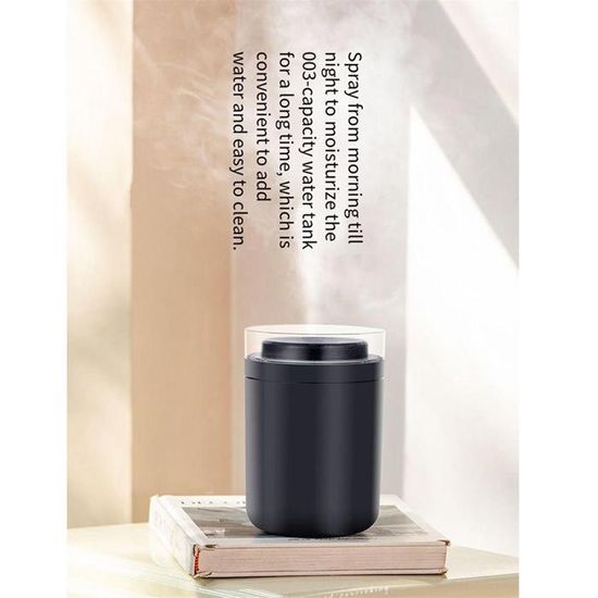 Humidificateur D'Air Portable USB 500ml - Écran LCD, Autonomie 12h, Brumisation Silencieuse - Pour Chambre, Bureau, Plantes (Rose)
