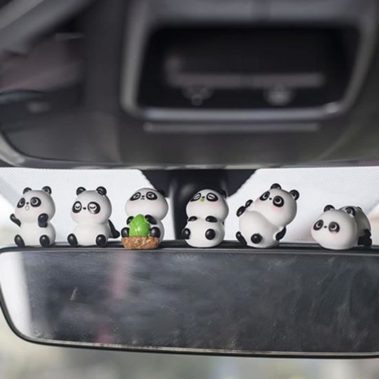 Ornements de tableau de bord de voiture, Figurines de Panda, décoration