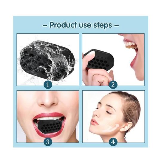 Exerciseur De Mâchoire - 8 Pièces - 4 Niveaux De Résistance - Silicone Alimentaire