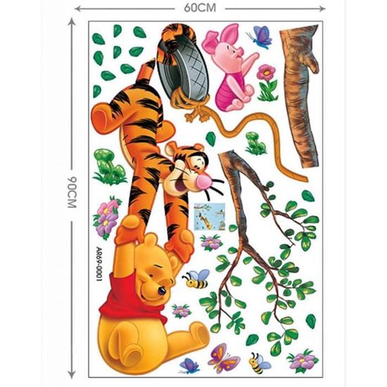 Winnie L Ourson Stickers Muraux Pepiniere Garcon Enfants Chambre De Bebe Art De Vinyle Autocollant Decoration Cdiscount Maison