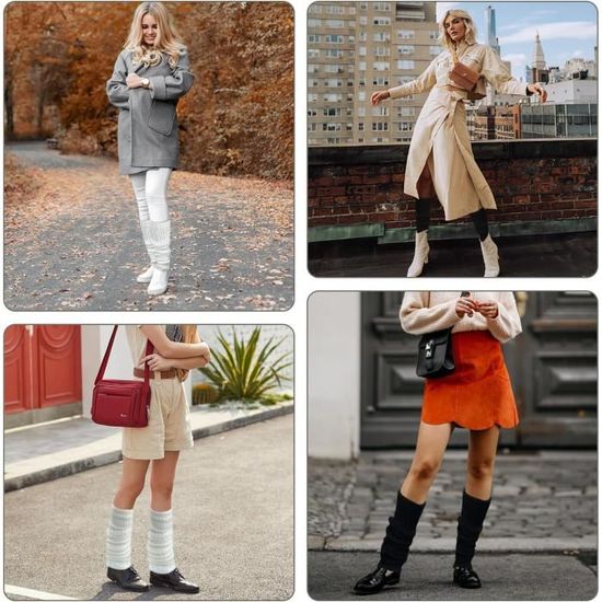 Guêtres Femme En Laine Tricot - Jambières Chaudes Pour Danse Ou Style Hiver