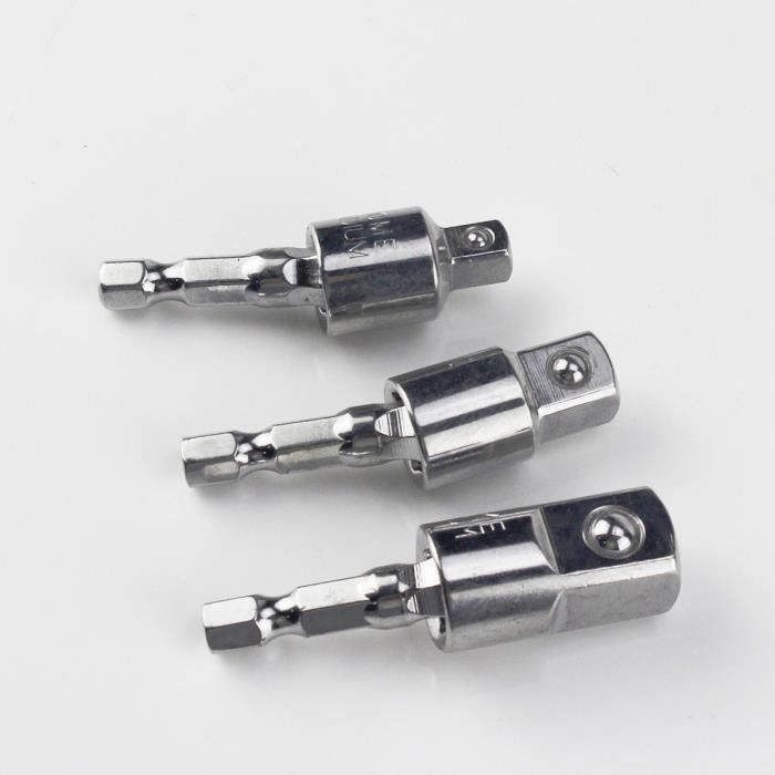 Lot De 4 Adaptateurs De Douille Hexagonale - 25, 30, 50, 65 Mm, Pour Tournevis Et Perceuses - 11