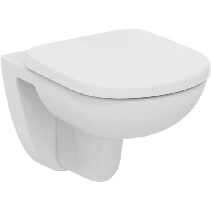Siège De WC Croydex Sit Tight - Abattant Bois Blanc, Charnières Réglables, Surface Antibactérienne
